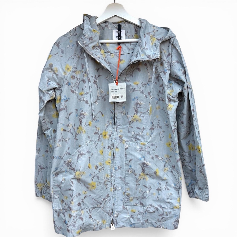 Santoni‎ Marco Zanini Runway Hooded Jacket Floral Windbreaker IT42 NWT Rare